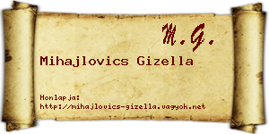 Mihajlovics Gizella névjegykártya